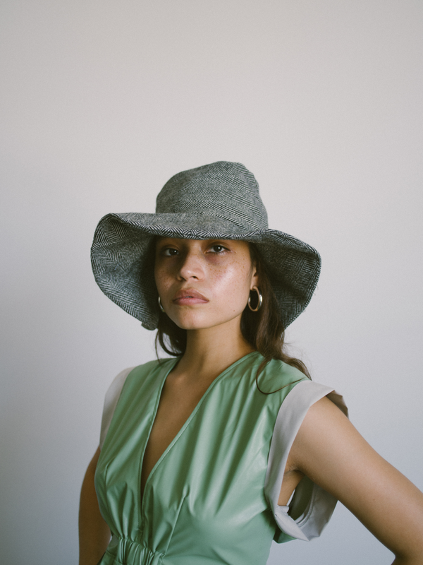 wool hat, de la fuente winter hat, wool cap, fall hat, bucket hat, recycled wool hat, up-cycled wool hat, hand made hat, hat made wool hat 